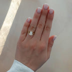 Split Shank Solitaire Engagement Ring with Elongated Radiant Cut Diamond