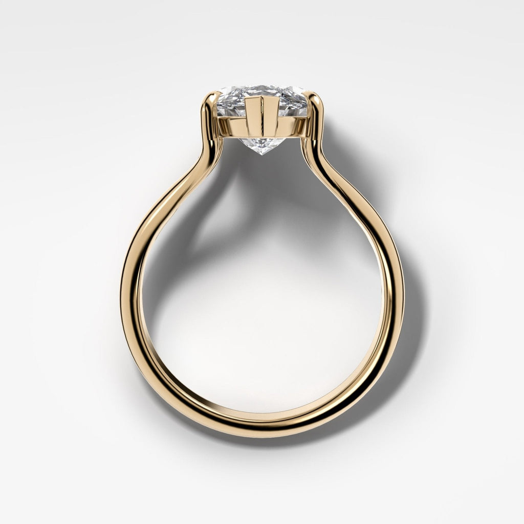Split Shank Solitaire Engagement Ring with Marquise Cut Diamond