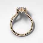 Split Shank Solitaire Engagement Ring with Marquise Cut Diamond