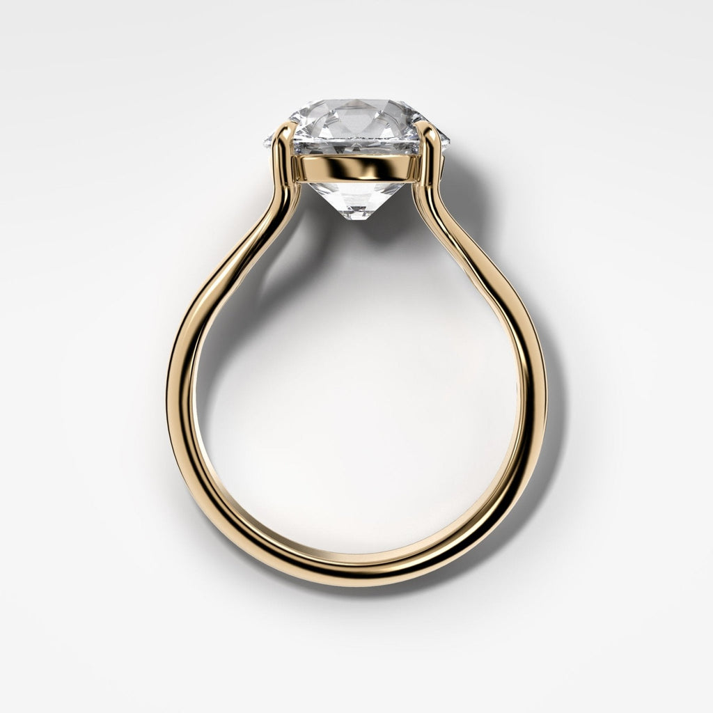 Split Shank Solitaire Engagement Ring with Old Euro Cut Diamond