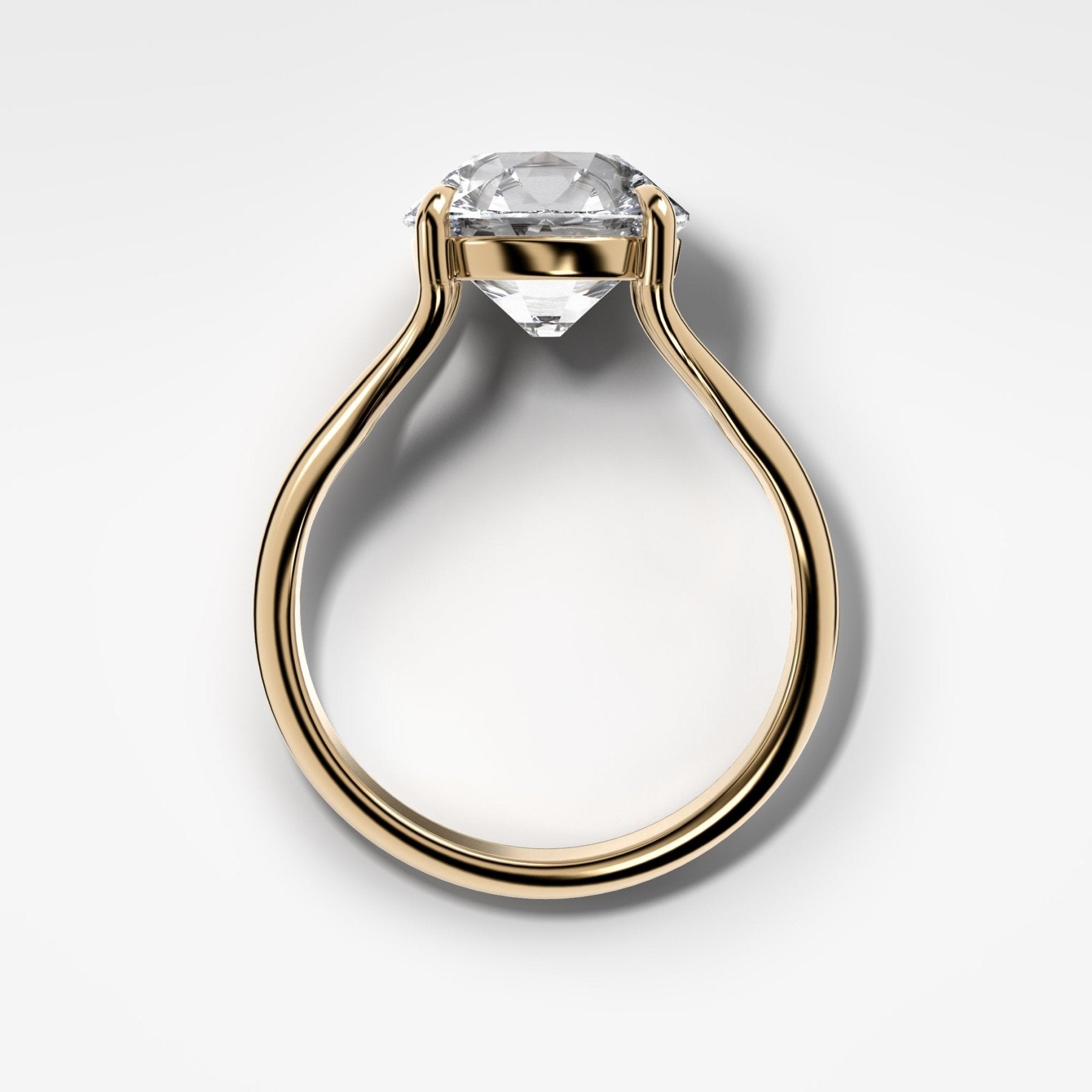 Split Shank Solitaire Engagement Ring with Old Euro Cut Diamond