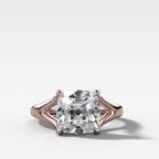 Split Shank Solitaire Engagement Ring with Old Mine Cut Diamond