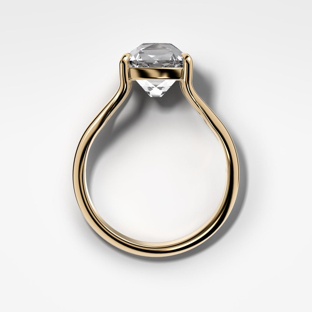 Split Shank Solitaire Engagement Ring with Old Mine Cut Diamond