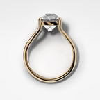 Split Shank Solitaire Engagement Ring with Old Mine Cut Diamond