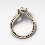 Split Shank Solitaire Engagement Ring with Pear Cut Diamond