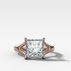 Split Shank Solitaire Engagement Ring with Princess Cut Diamond