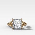 Split Shank Solitaire Engagement Ring with Princess Cut Diamond