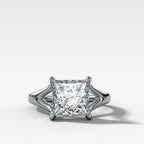 Split Shank Solitaire Engagement Ring with Princess Cut Diamond