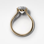 Split Shank Solitaire Engagement Ring with Round Cut Diamond