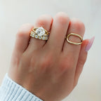 Split Shank Solitaire Engagement Ring with Tilted Asscher Cut Diamond