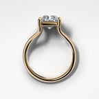Split Shank Solitaire Engagement Ring with With 2.08ct Elongated Radiant Cut Lab Grown Diamond