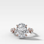 Starfire Engagement Ring with Oval Cut Diamond