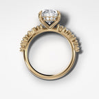 Starfire Engagement Ring with Oval Cut Diamond