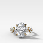 Starfire Engagement Ring with Oval Cut Diamond