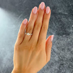 Starfire Engagement Ring with Round Cut Diamond
