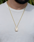 STAR OF DAVID Dog Tag Gold Pendant