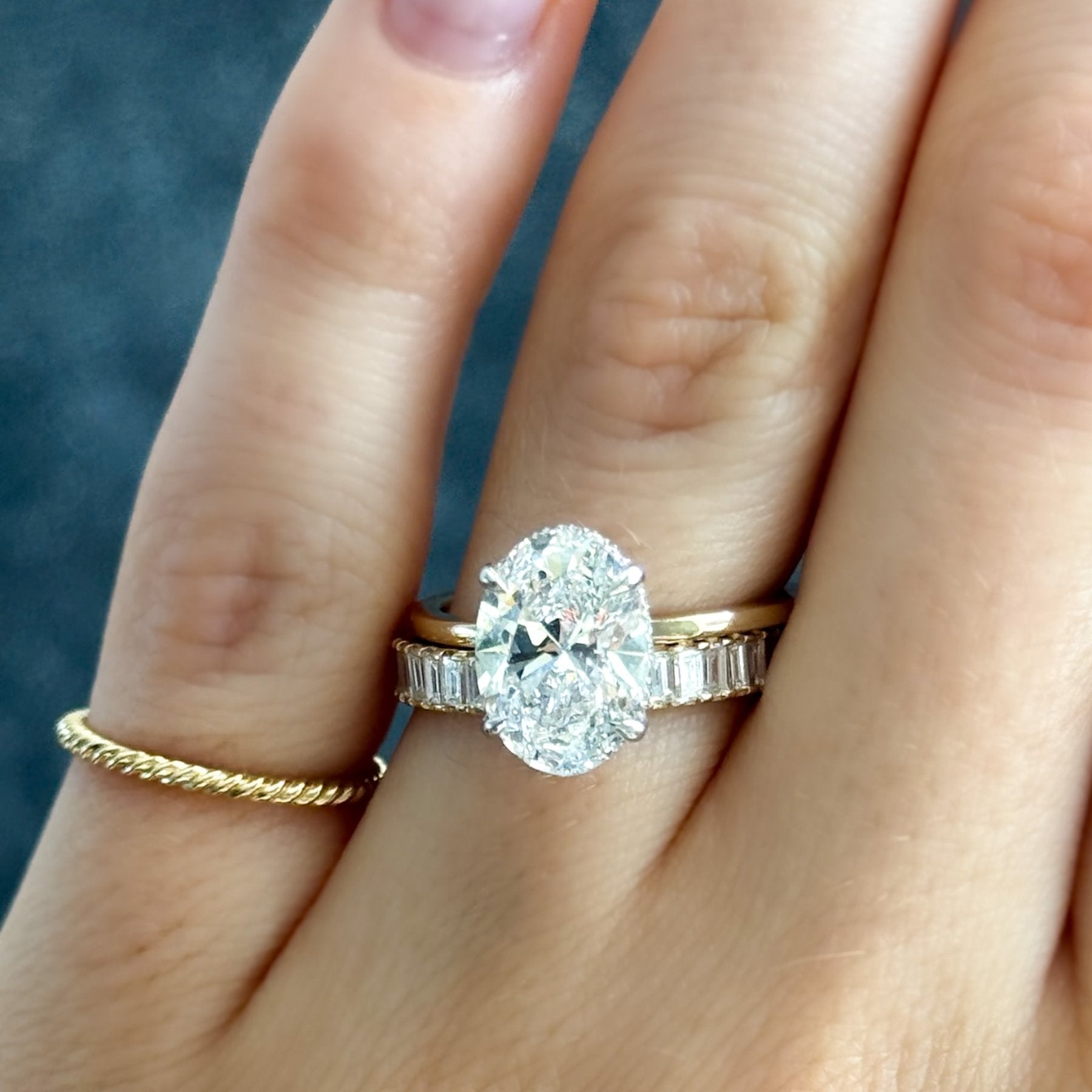 Straight Edge Baguette Diamond Eternity band Secondary image