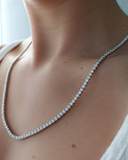 Straight Line Diamond Tennis Necklace 18in (6CTW-15CTW)