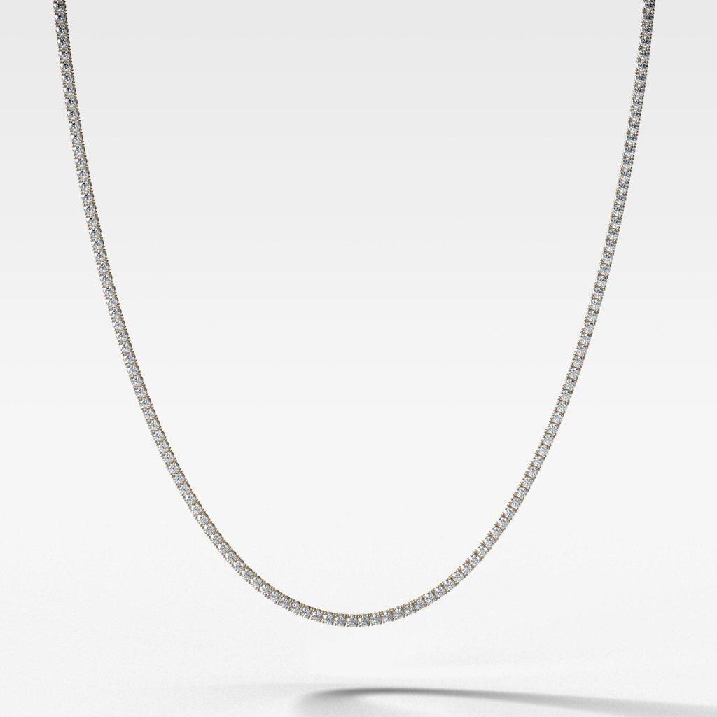 Straight Line Diamond Tennis Necklace 18in (6CTW-15CTW)