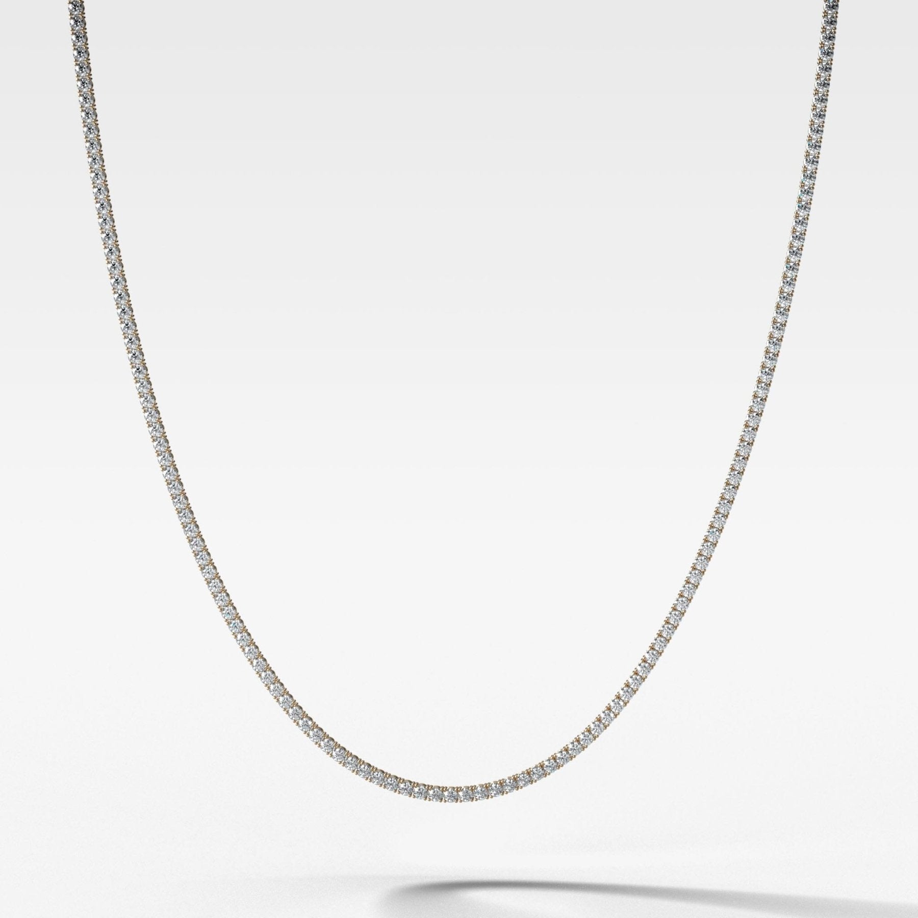 Straight Line Diamond Tennis Necklace 18in (6CTW-15CTW)