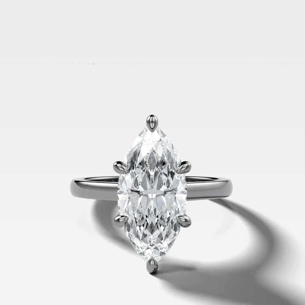 Supernova Solitaire Engagement Ring With Marquise Cut Diamond
