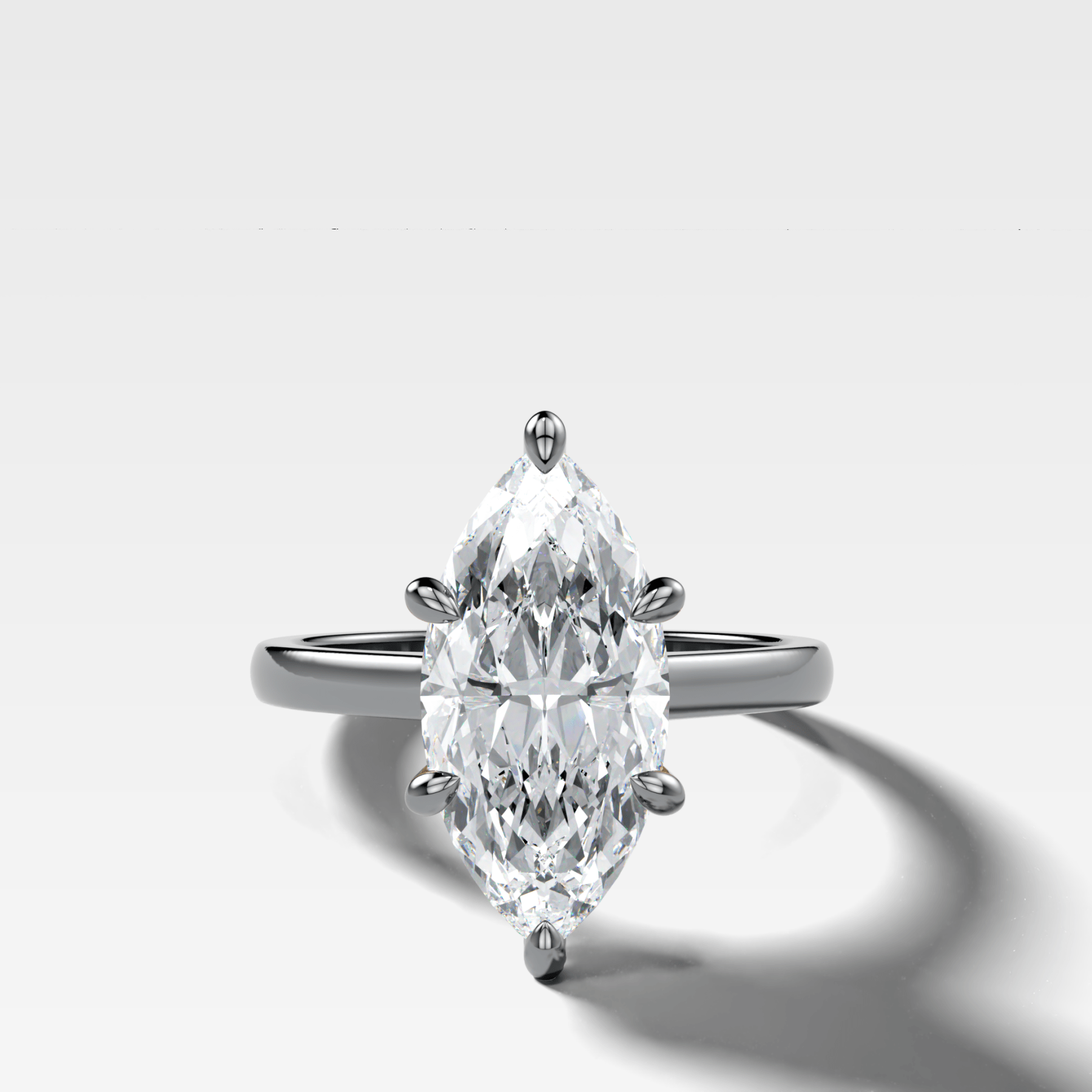 Supernova Solitaire Engagement Ring With Marquise Cut Diamond