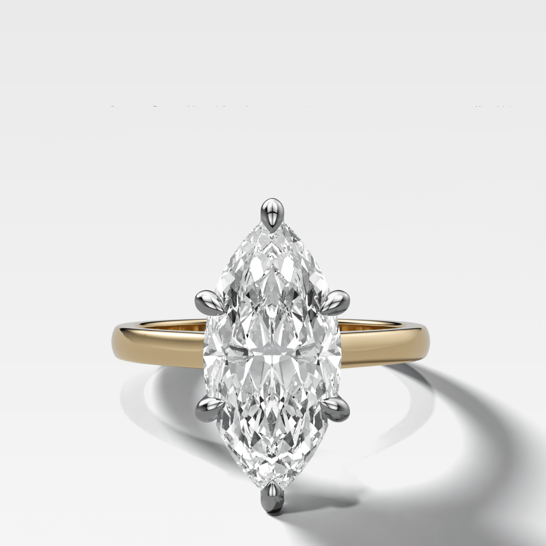Supernova Solitaire Engagement Ring With Marquise Cut Diamond
