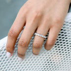 1.98 TCW Round Brilliant Cut Moissanite Full Eternity Wedding Band