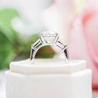 2.0 CT Round Brilliant Cut Moissanite Three Stones Engagement Ring