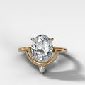 Taurus Engagement Ring with an Oval Cut Diamond