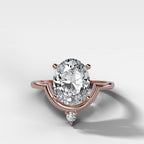 Taurus Engagement Ring with an Oval Cut Diamond