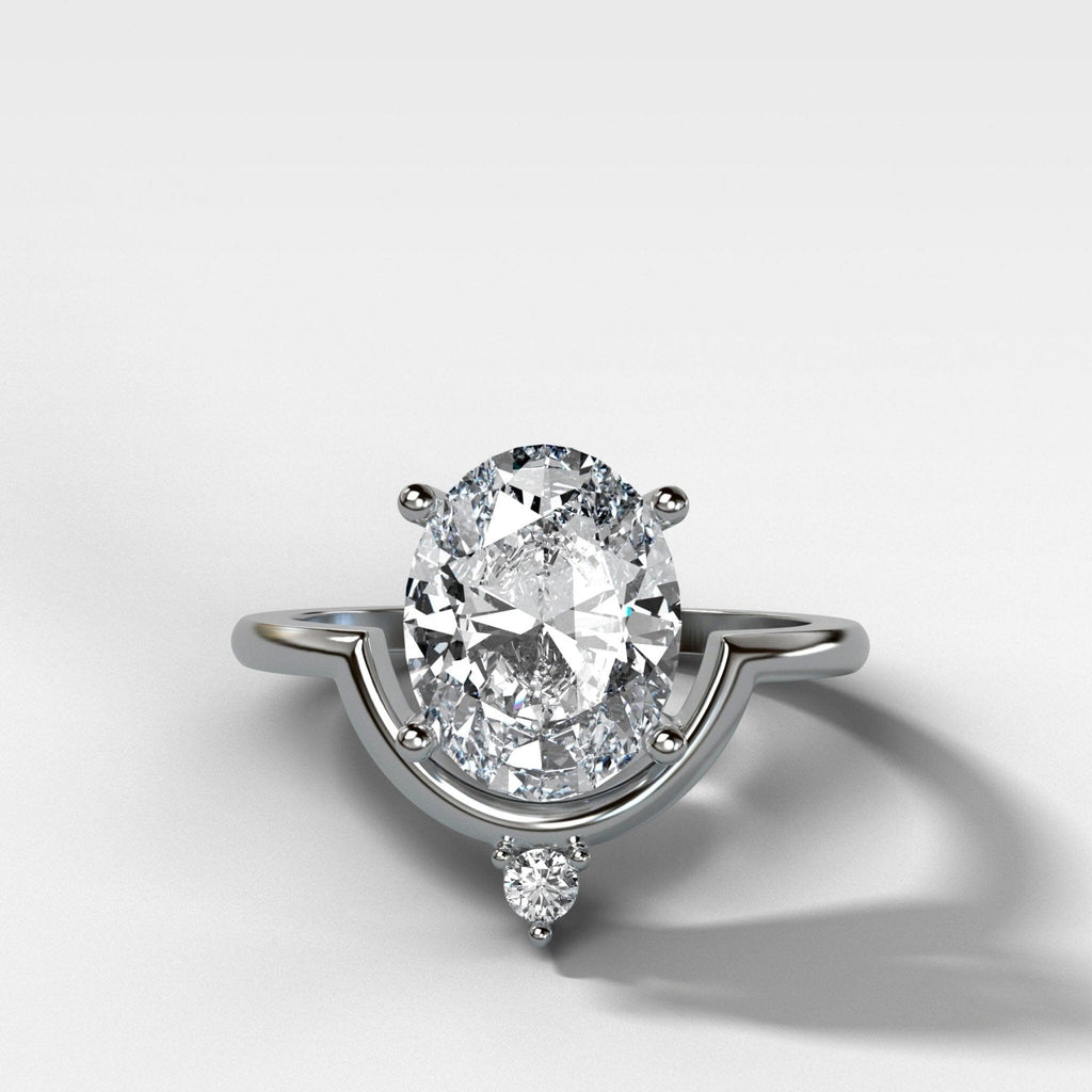 Taurus Engagement Ring with an Oval Cut Diamond