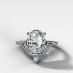 Taurus Engagement Ring with an Oval Cut Diamond