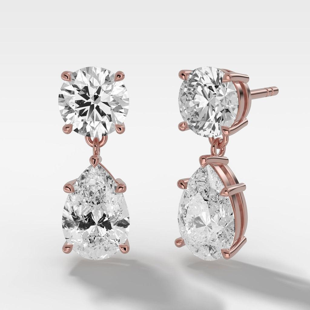Teardrop Diamond Earrings