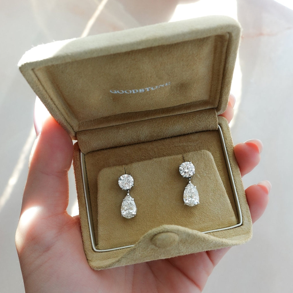 Teardrop Diamond Earrings