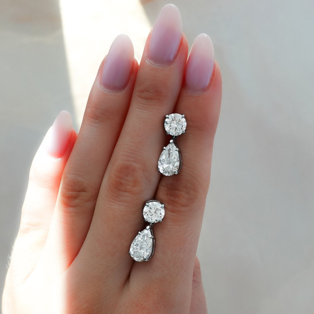Teardrop Diamond Earrings
