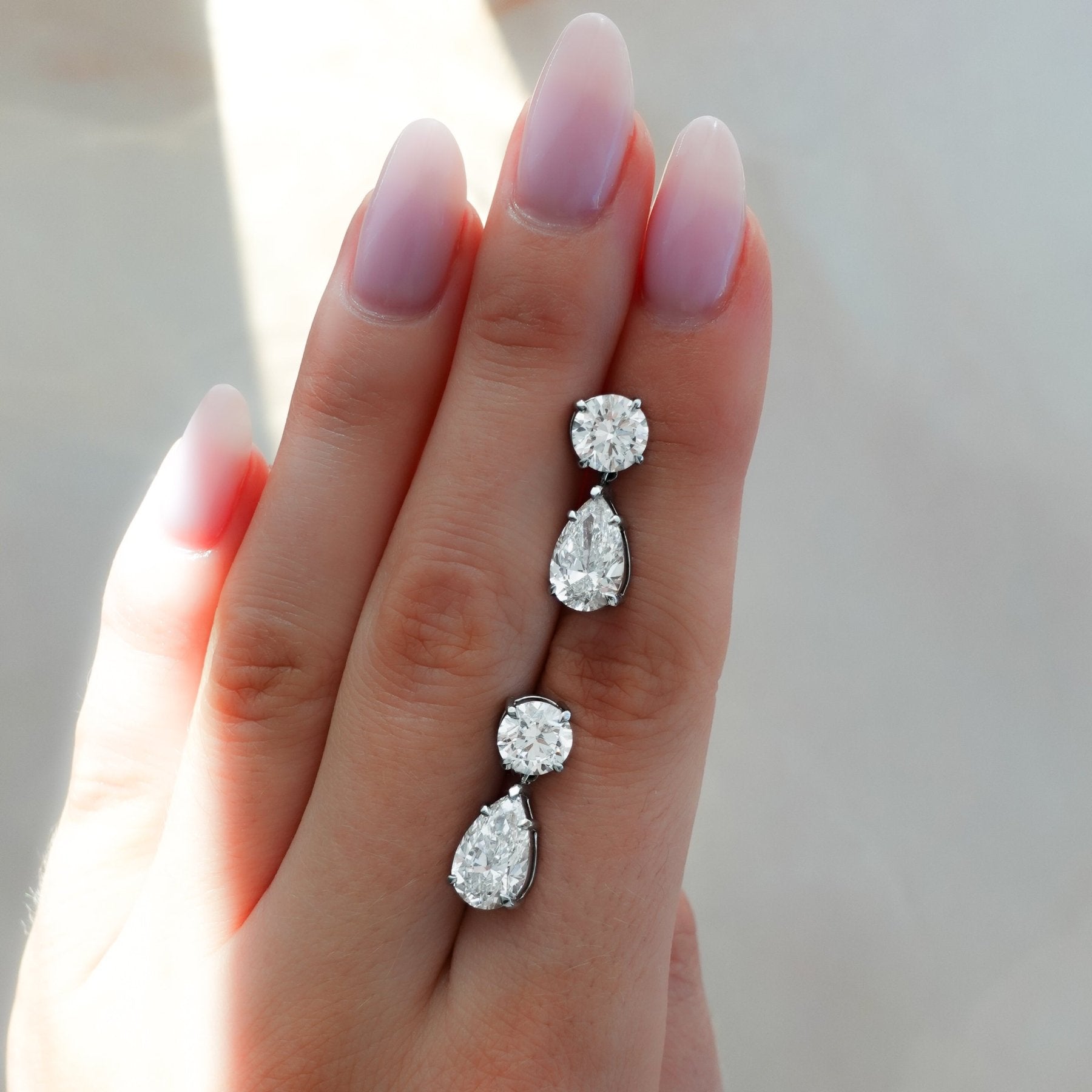 Teardrop Diamond Earrings