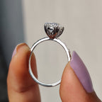 Solitaire Portuguese Cut Vintage Antique Engagement Ring