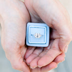 2.0 CT Asscher Cut Moissanite Three Stones Engagement Ring