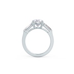 3.0 CT Pear Moissanite Three Stones Engagement Ring