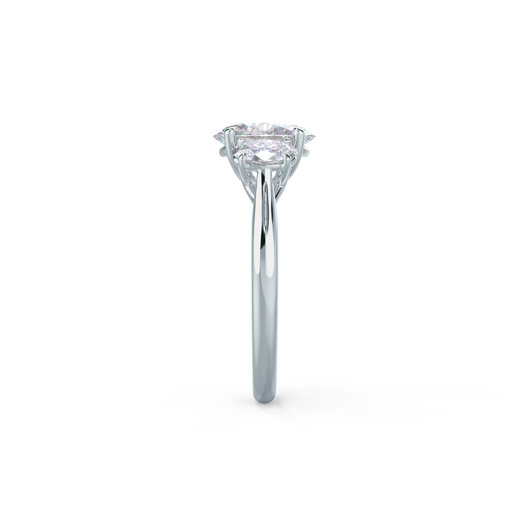 1.50 CT Oval Cut Moissanite Three Stones Engagement Ring