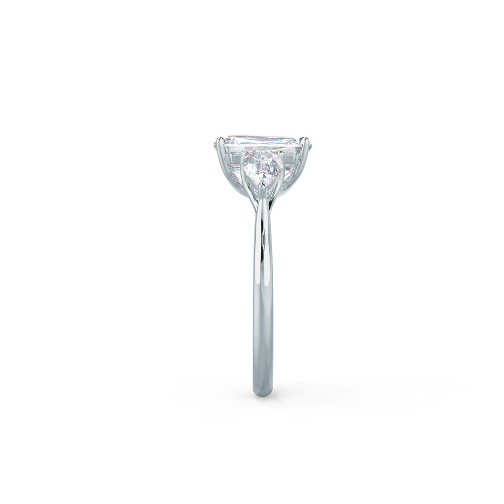 2.0 CT Radiant Cut Moissanite Three Stone Engagement Ring