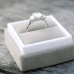 1.50 CT Oval Cut Moissanite Three Stones Engagement Ring