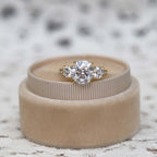 2.0 CT Round Moissanite Three Stone Setting Engagement Ring