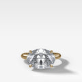 Tilde Engagement Ring with Oval Cut Diamond