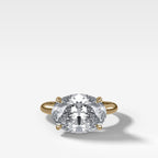 Tilde Engagement Ring with Oval Cut Diamond