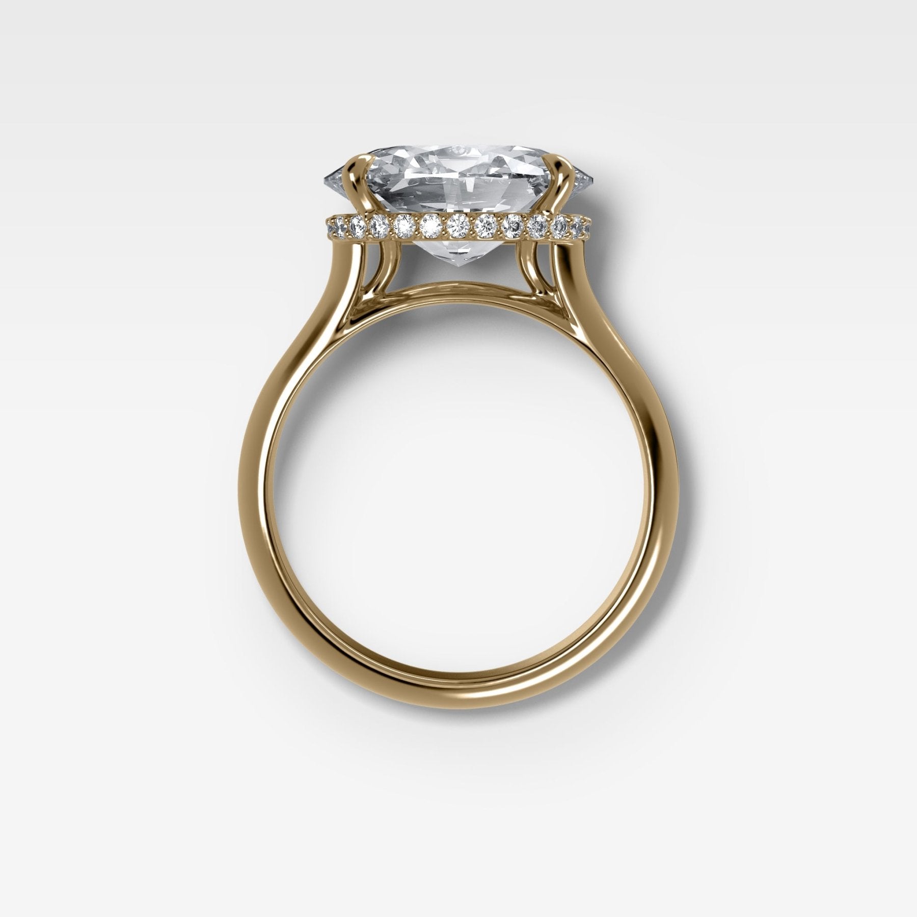 Tilde Engagement Ring with Oval Cut Diamond