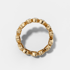 Tilted Bezel Set Eternity Band with Oval Cuts