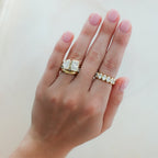 Toi et Moi Bezel Engagement Ring with Pear and Elongated Radiant Cut Diamonds