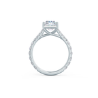 2.50 CT Radiant Cut Moissanite Pave Diamond Engagement Ring
